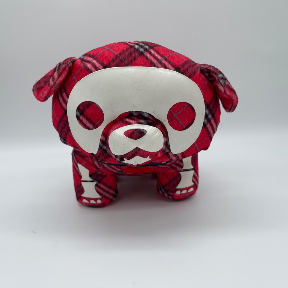Skelanimals Dax the Dog Red Plaid Skeleton Plush Goth Emo Collectible Toy